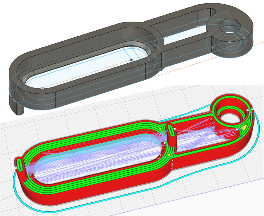 PET-G replacement part 3D-printed in 10 minutes
