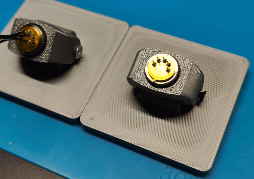 3D-printed jig for soldering wires to a pressure sensor