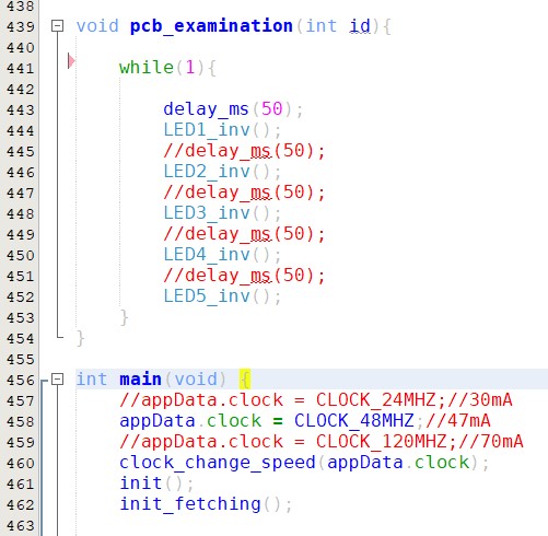 Embedded C firmware code in editor
